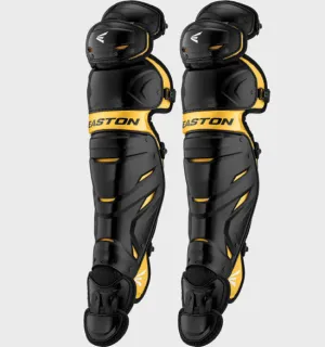 Easton Elite X 14" Yellow and Black - Youth Catcher's Leg Guards