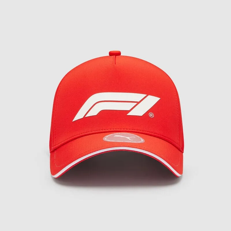Formula 1 Tech Collection F1 Puma Large Logo Baseball Hat- Black/White/Red