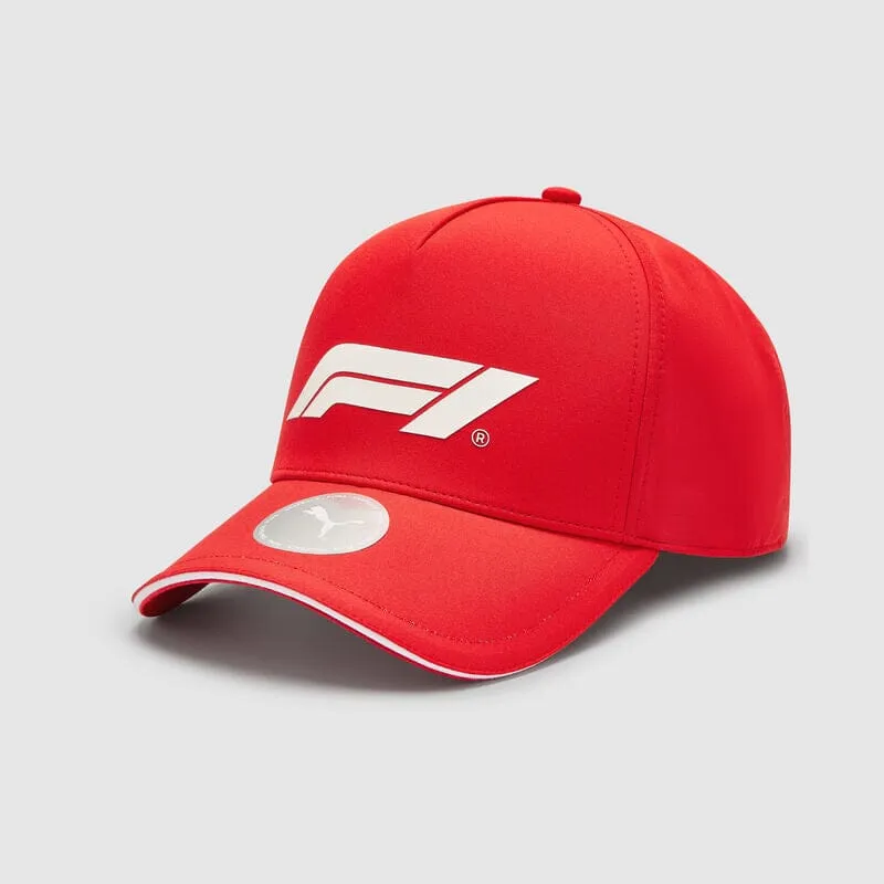 Formula 1 Tech Collection F1 Puma Large Logo Baseball Hat- Black/White/Red