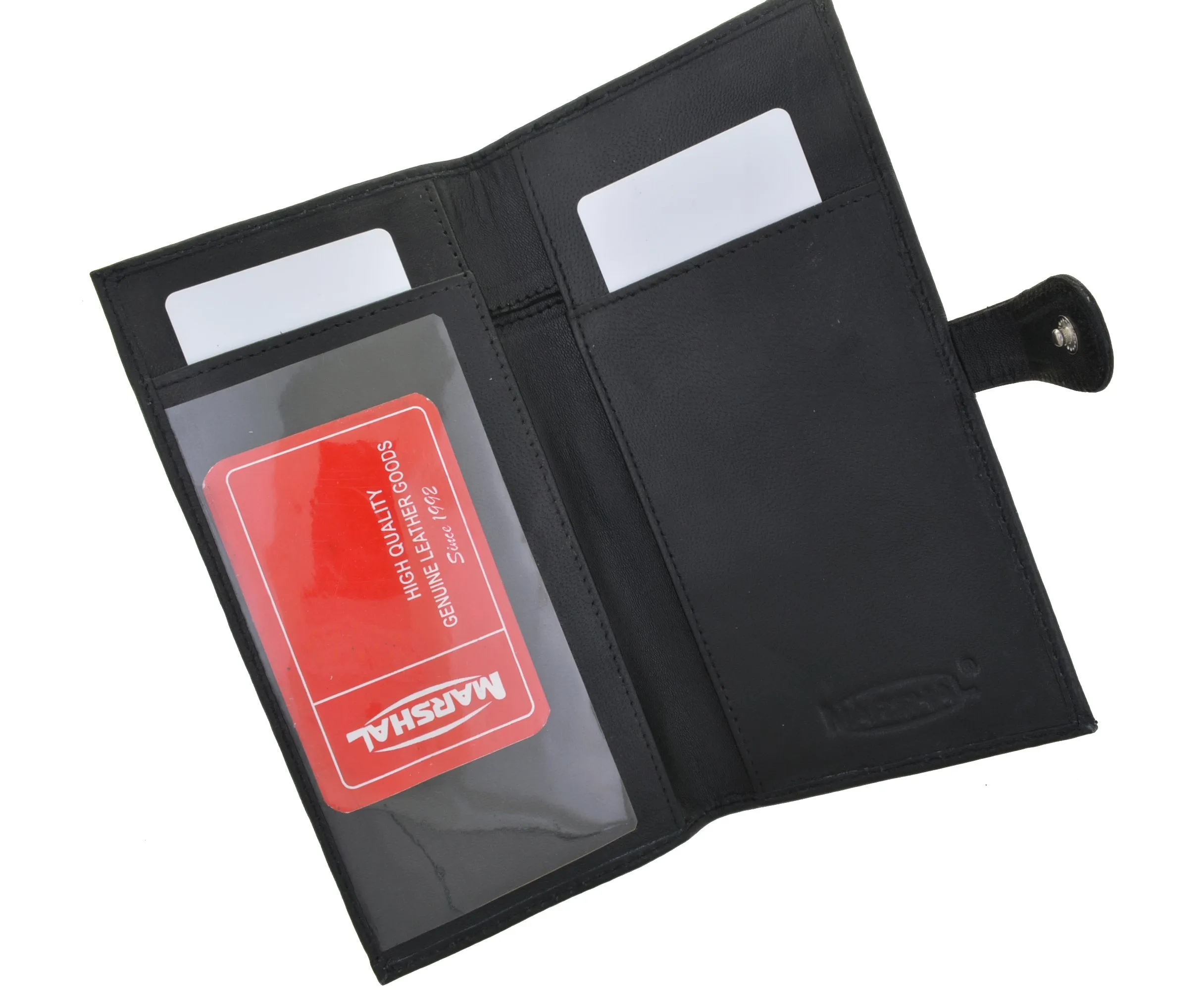 Genuine Leather Basic Checkbook Holder with Snap Closure 157