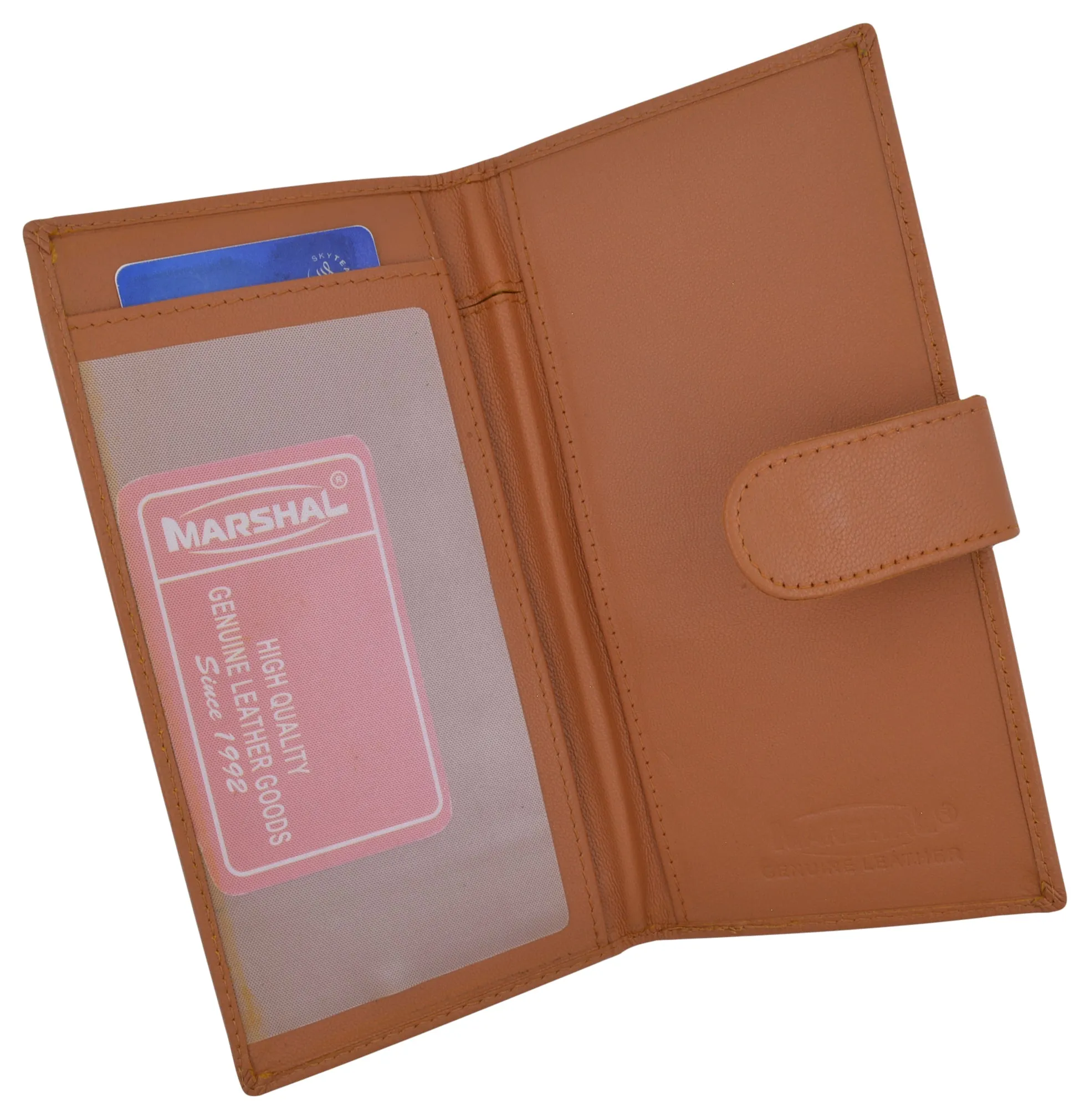 Genuine Leather Basic Checkbook Holder with Snap Closure 157