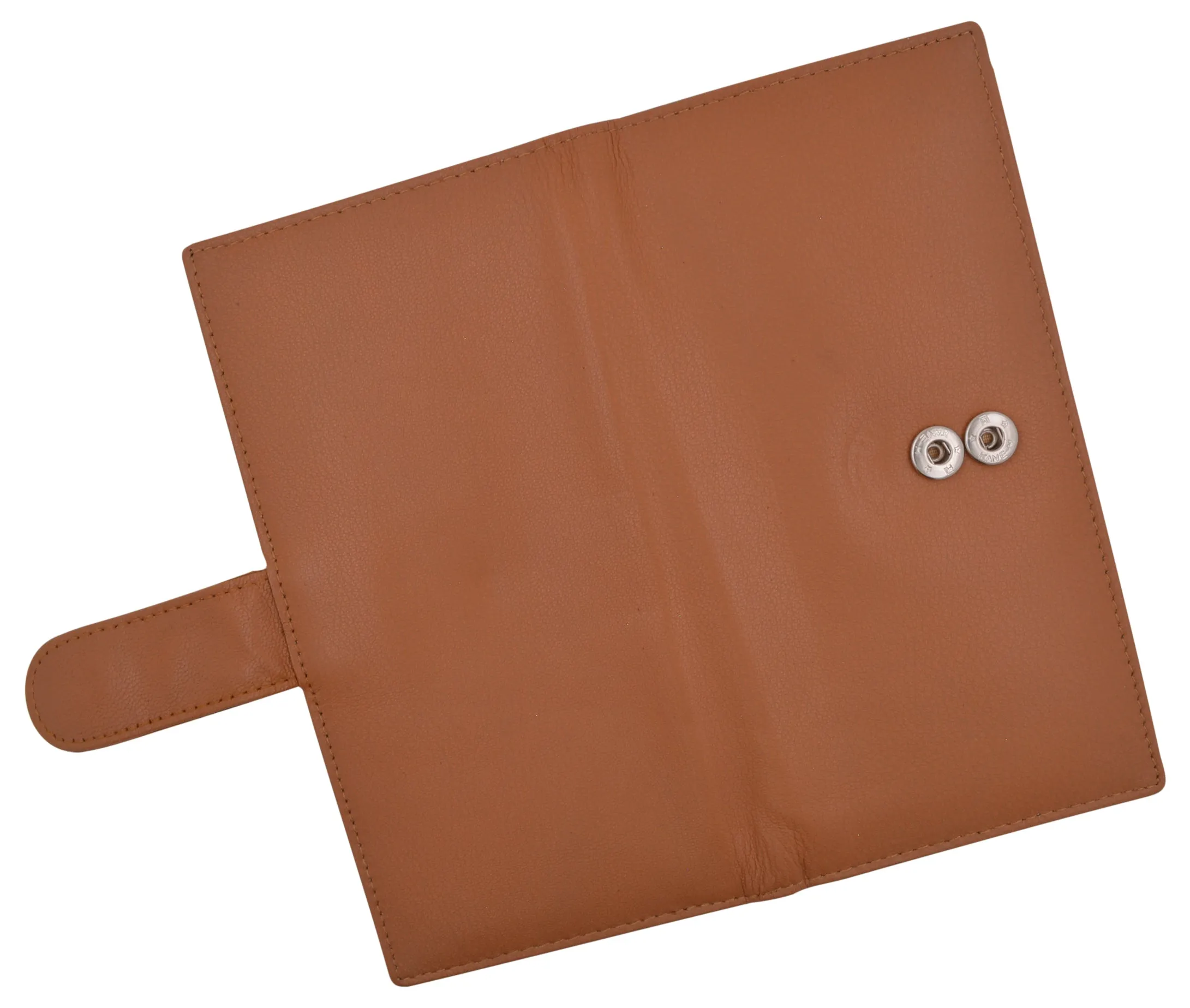 Genuine Leather Basic Checkbook Holder with Snap Closure 157