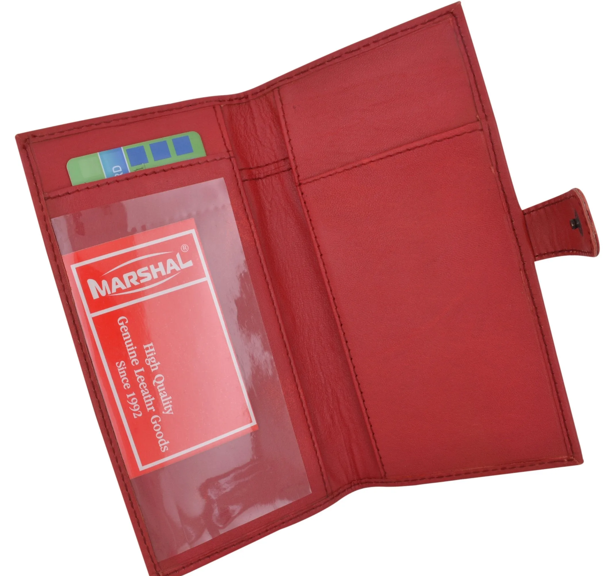 Genuine Leather Basic Checkbook Holder with Snap Closure 157