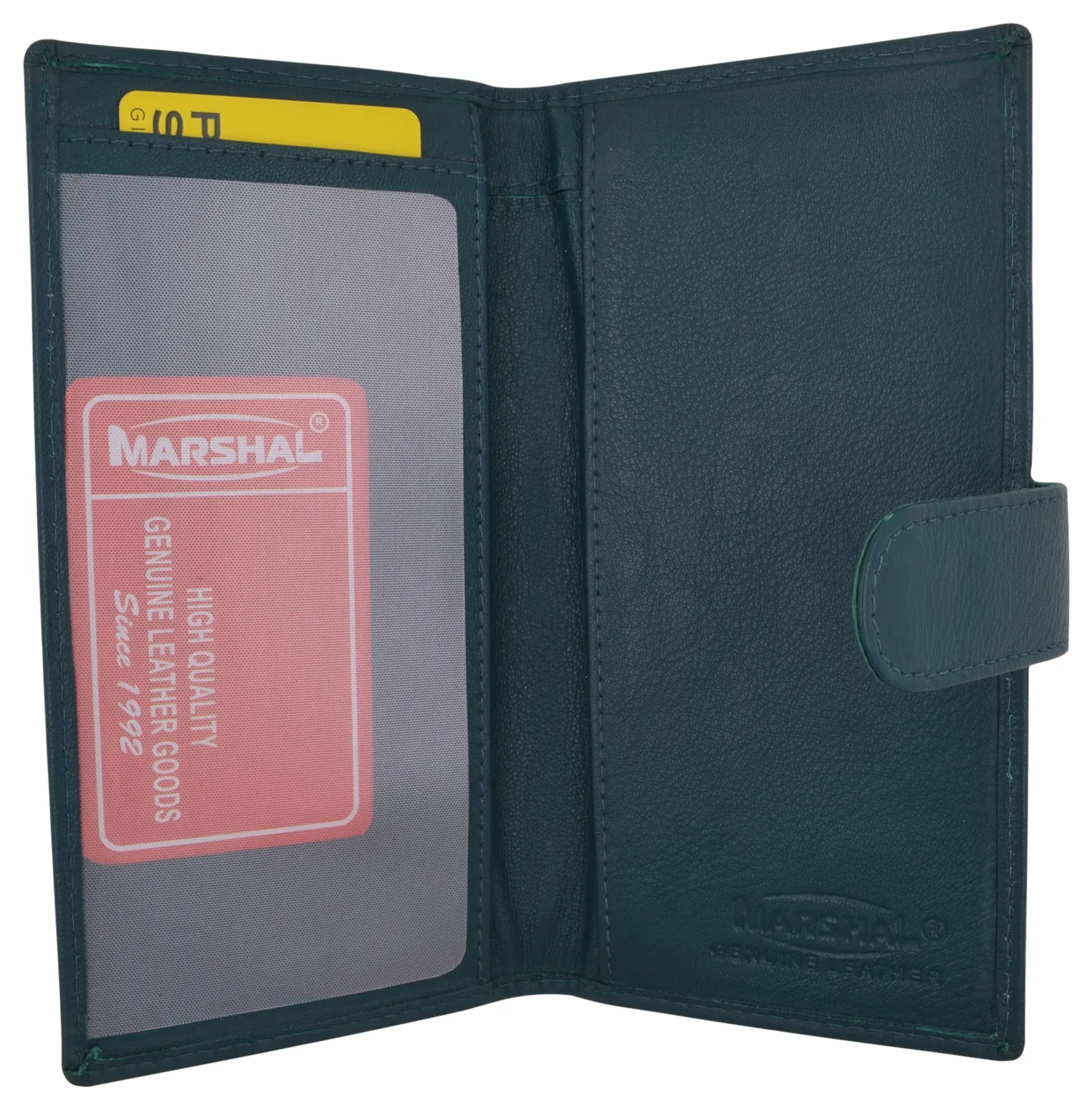 Genuine Leather Basic Checkbook Holder with Snap Closure 157