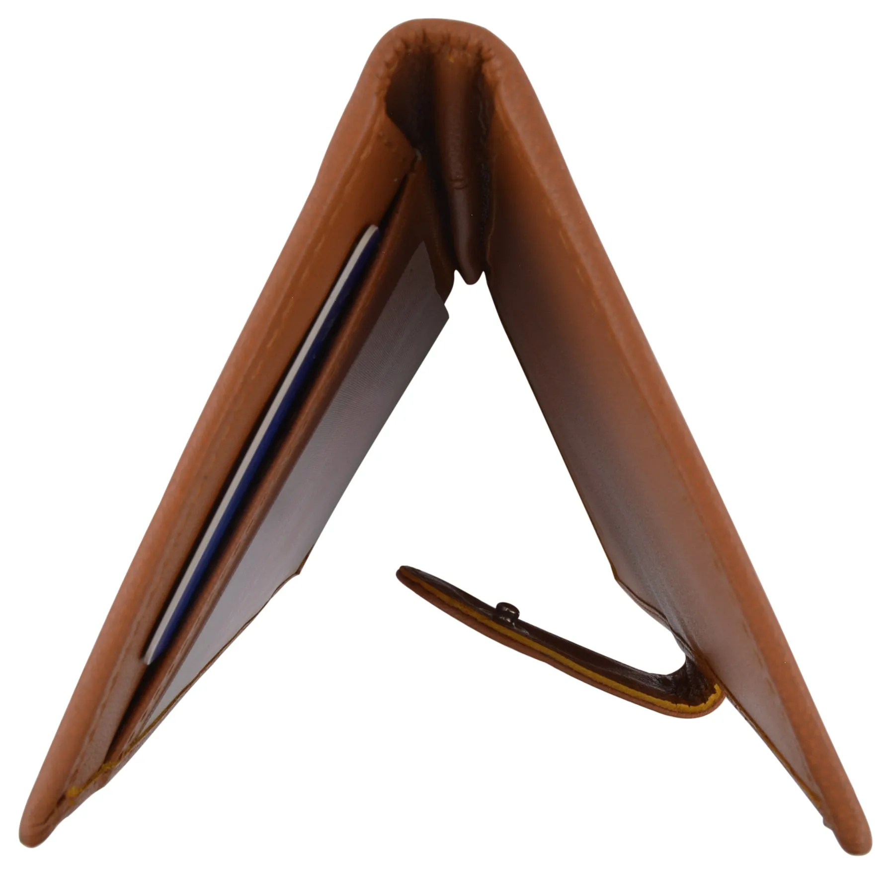 Genuine Leather Basic Checkbook Holder with Snap Closure 157