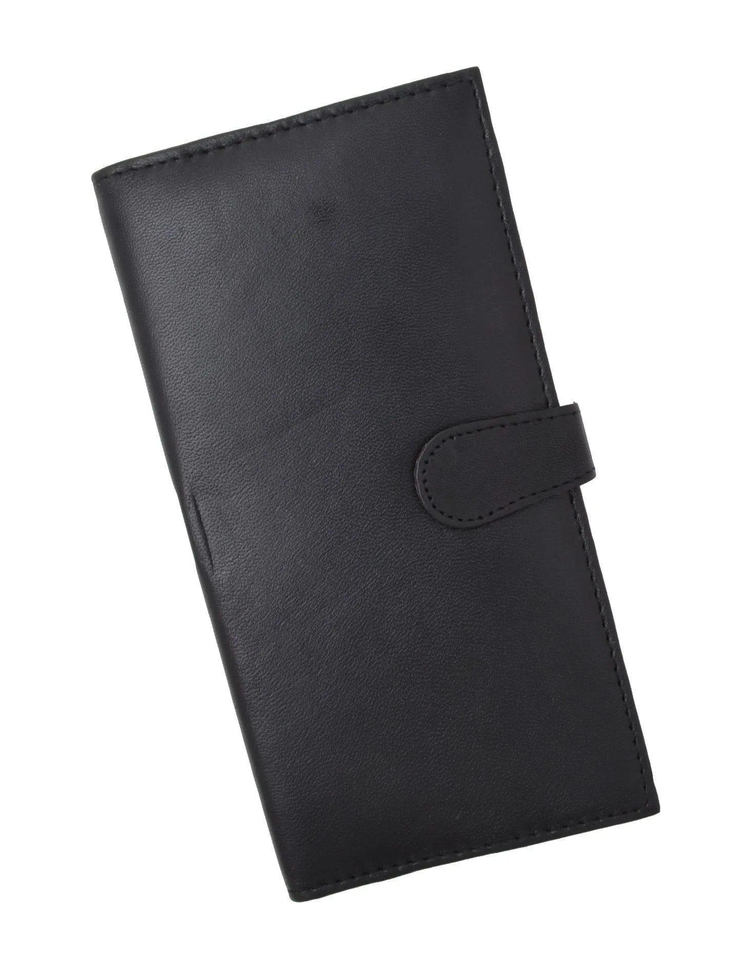 Genuine Leather Basic Checkbook Holder with Snap Closure 157
