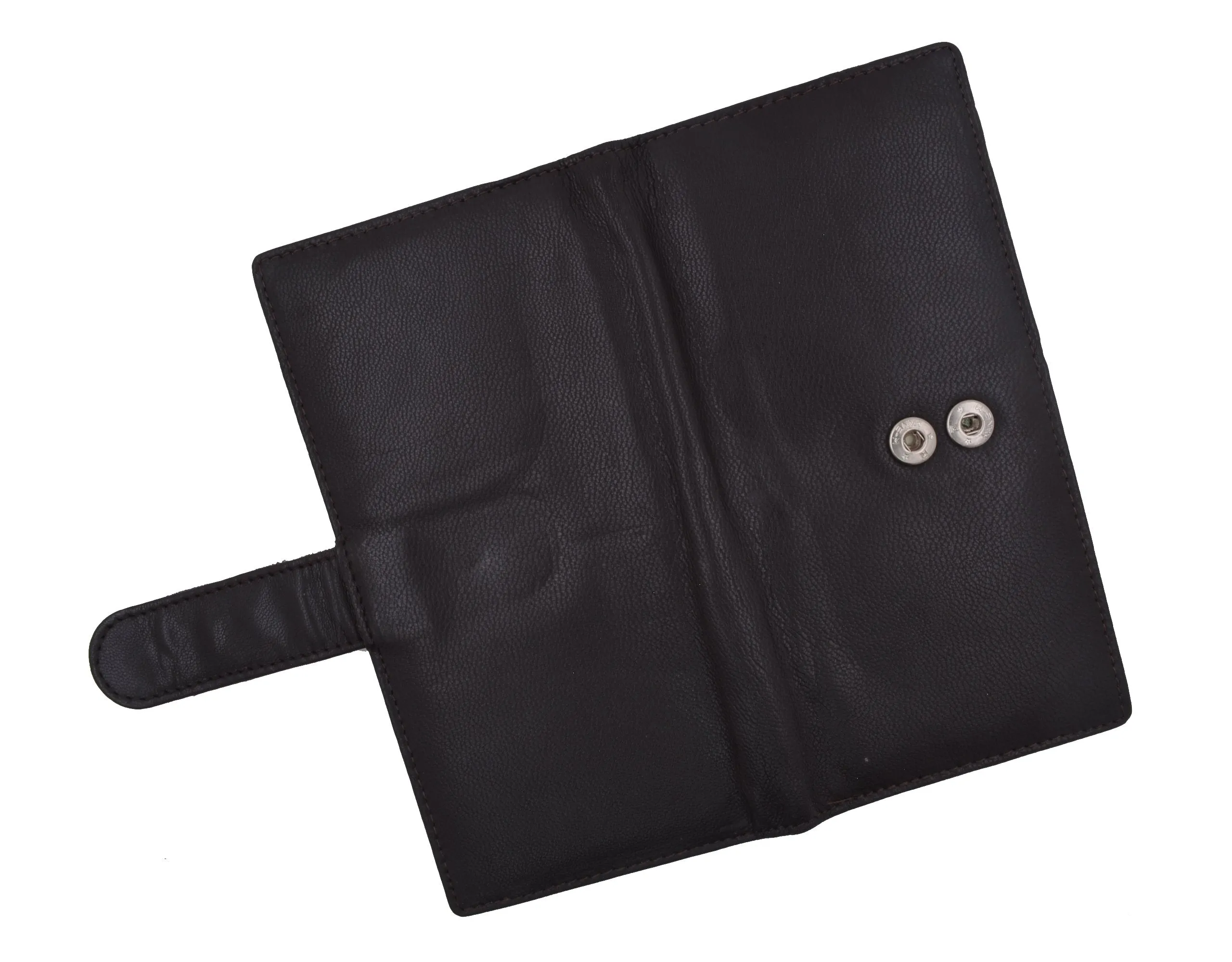 Genuine Leather Basic Checkbook Holder with Snap Closure 157