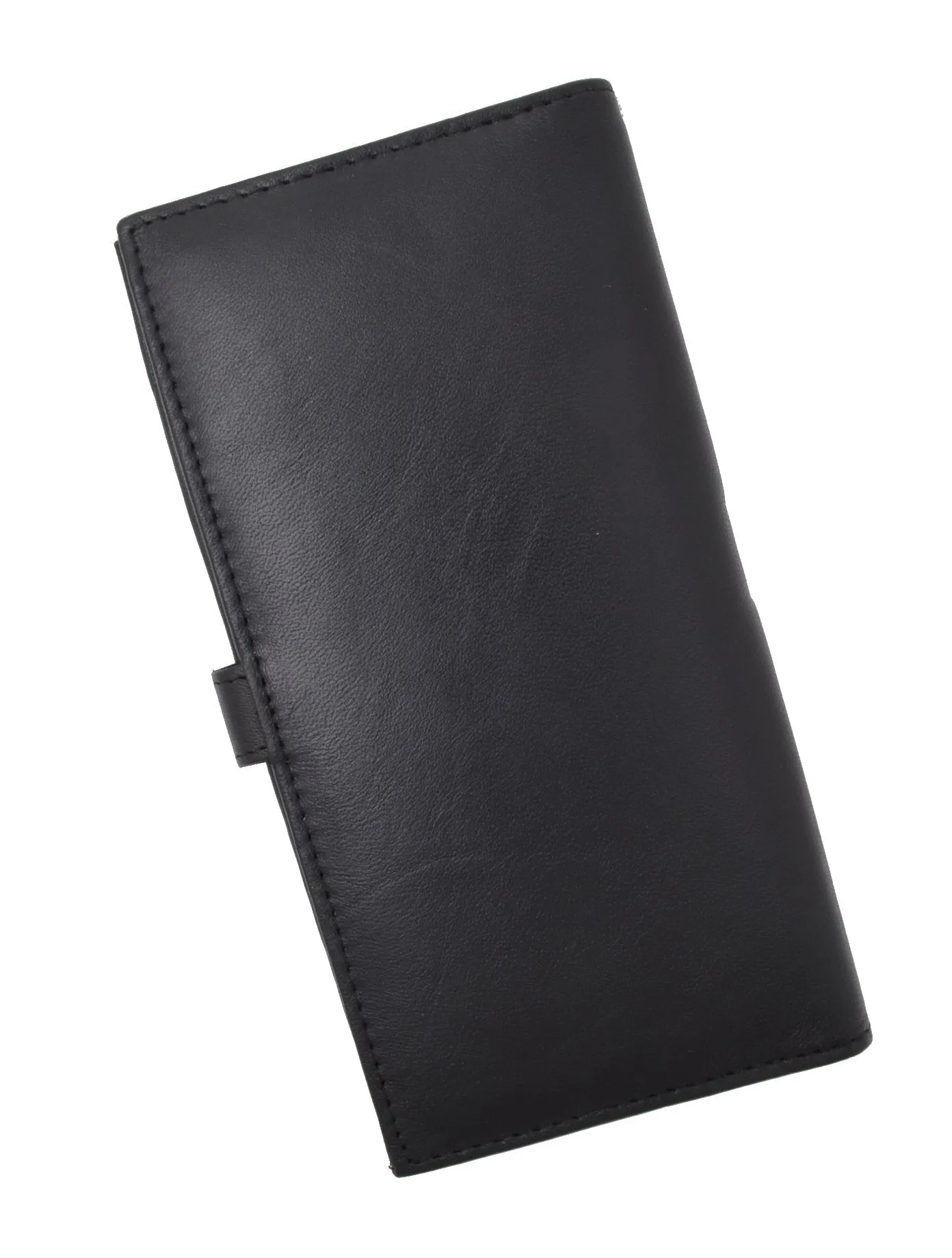 Genuine Leather Basic Checkbook Holder with Snap Closure 157