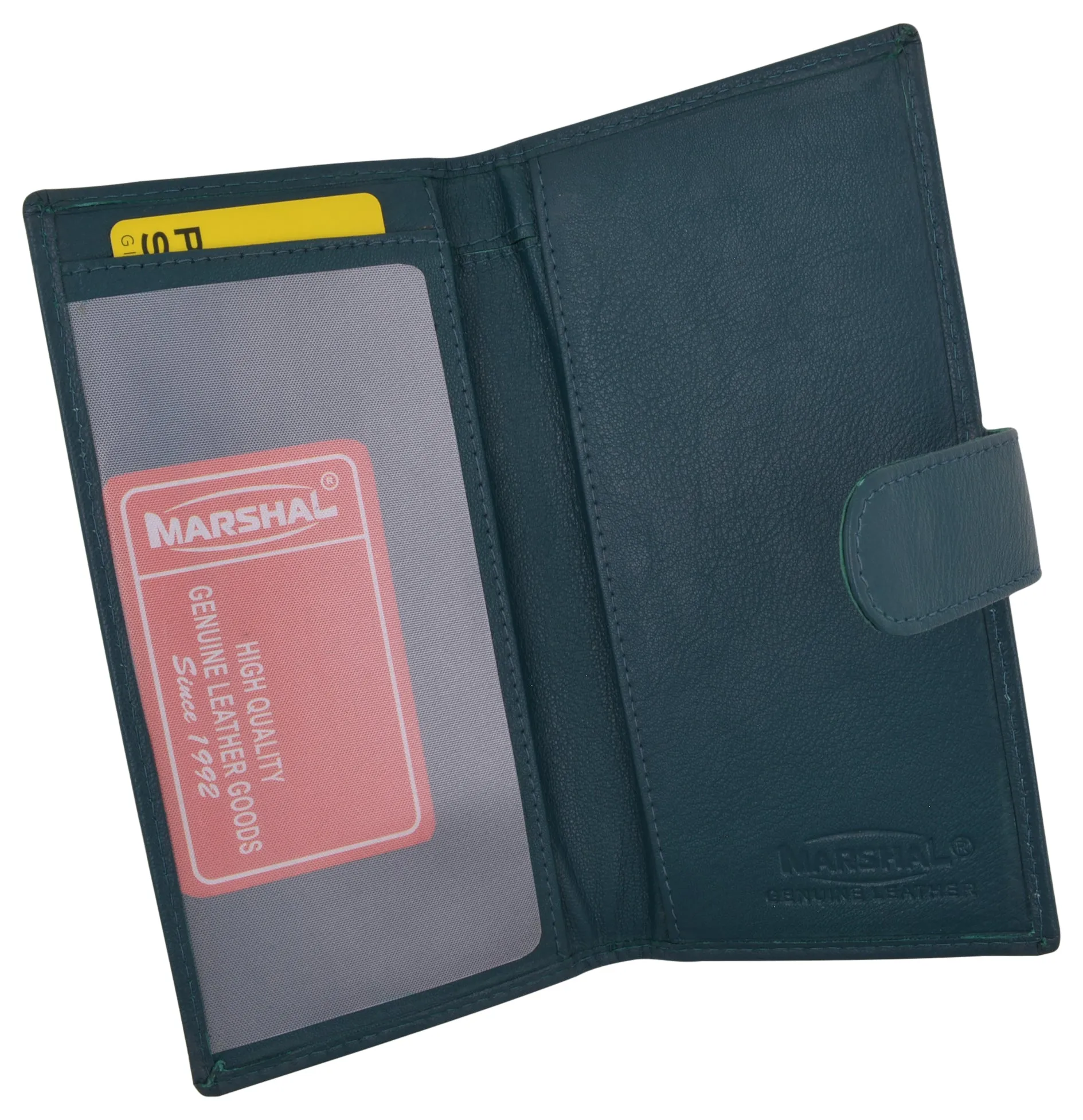 Genuine Leather Basic Checkbook Holder with Snap Closure 157