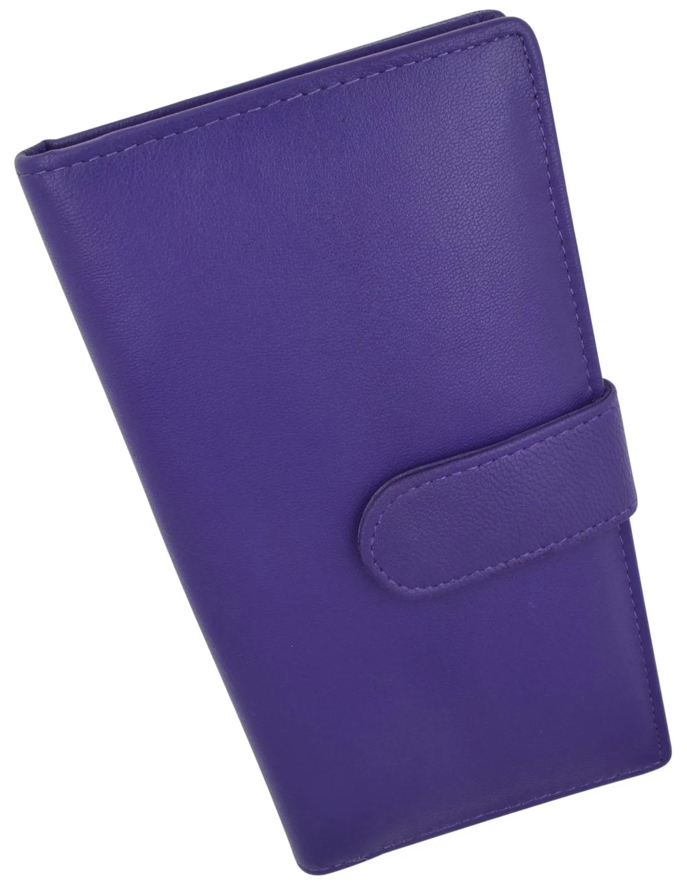 Genuine Leather Basic Checkbook Holder with Snap Closure 157