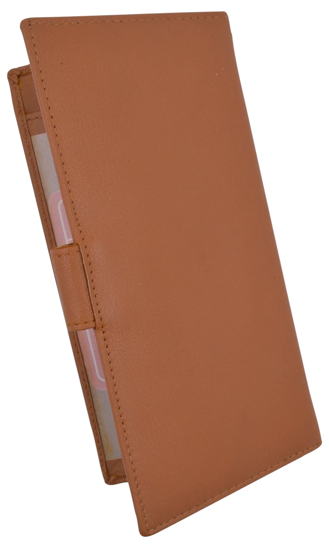 Genuine Leather Basic Checkbook Holder with Snap Closure 157