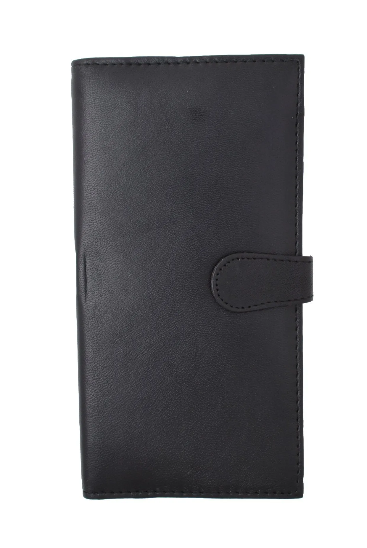 Genuine Leather Basic Checkbook Holder with Snap Closure 157