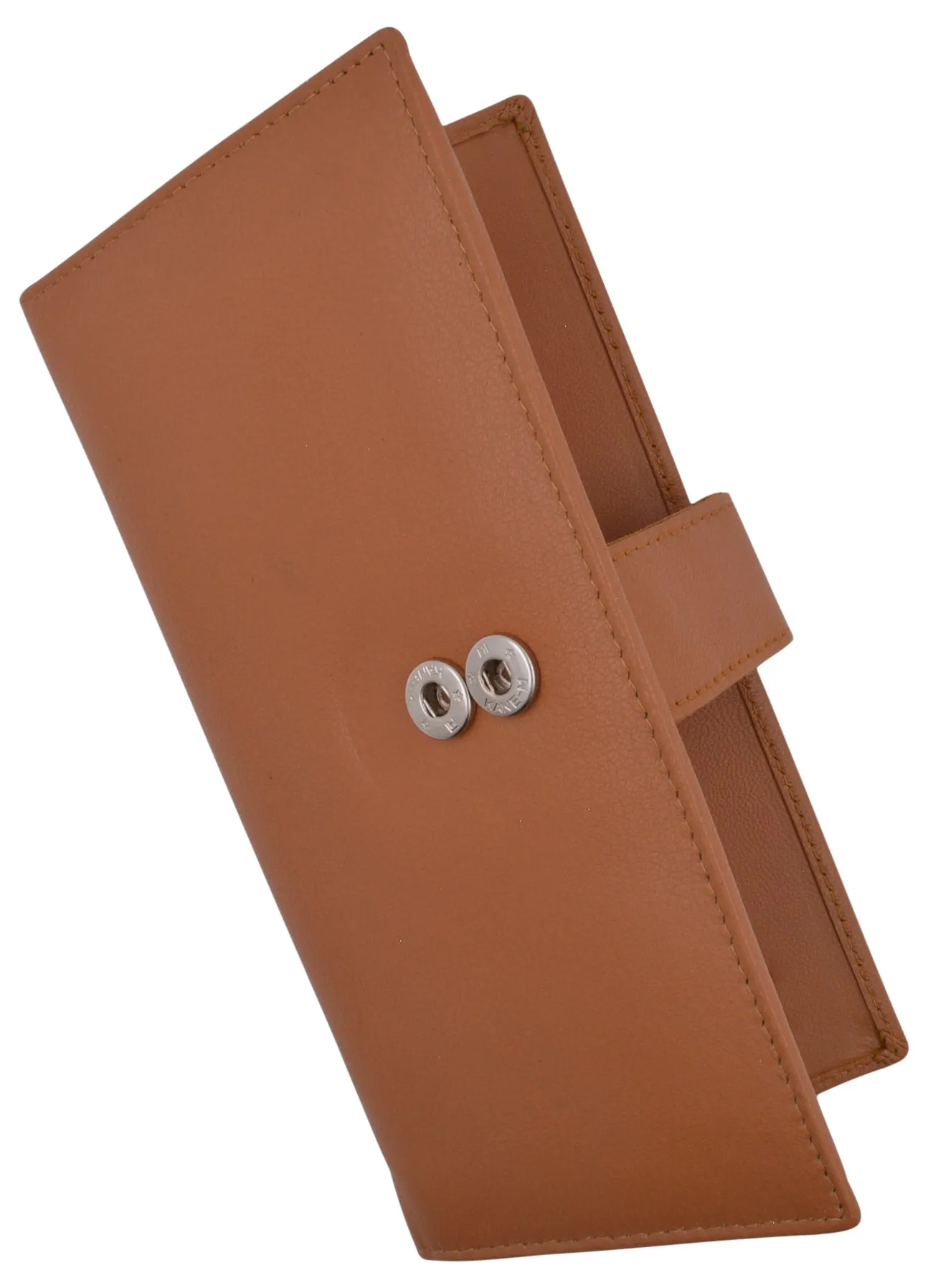 Genuine Leather Basic Checkbook Holder with Snap Closure 157