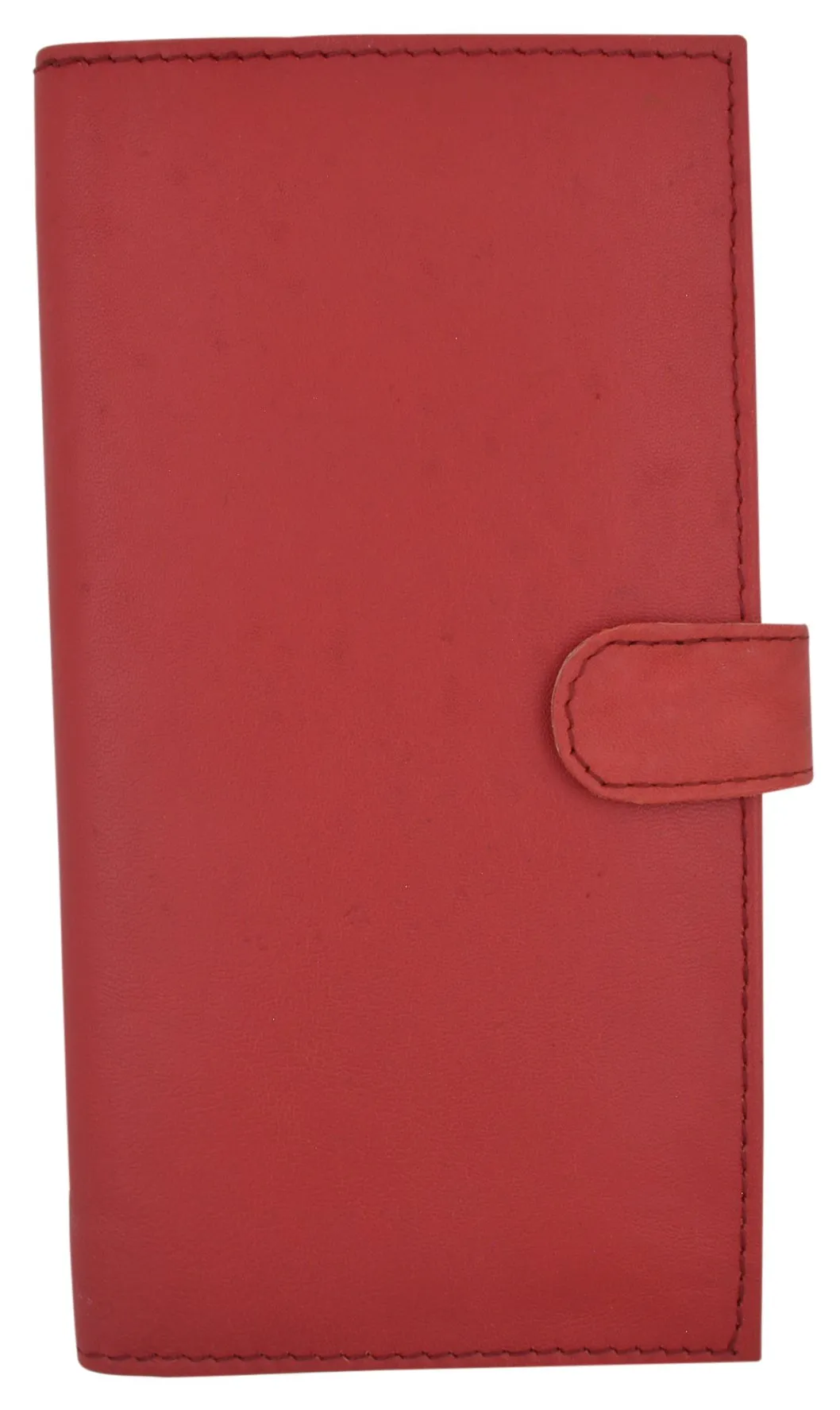 Genuine Leather Basic Checkbook Holder with Snap Closure 157