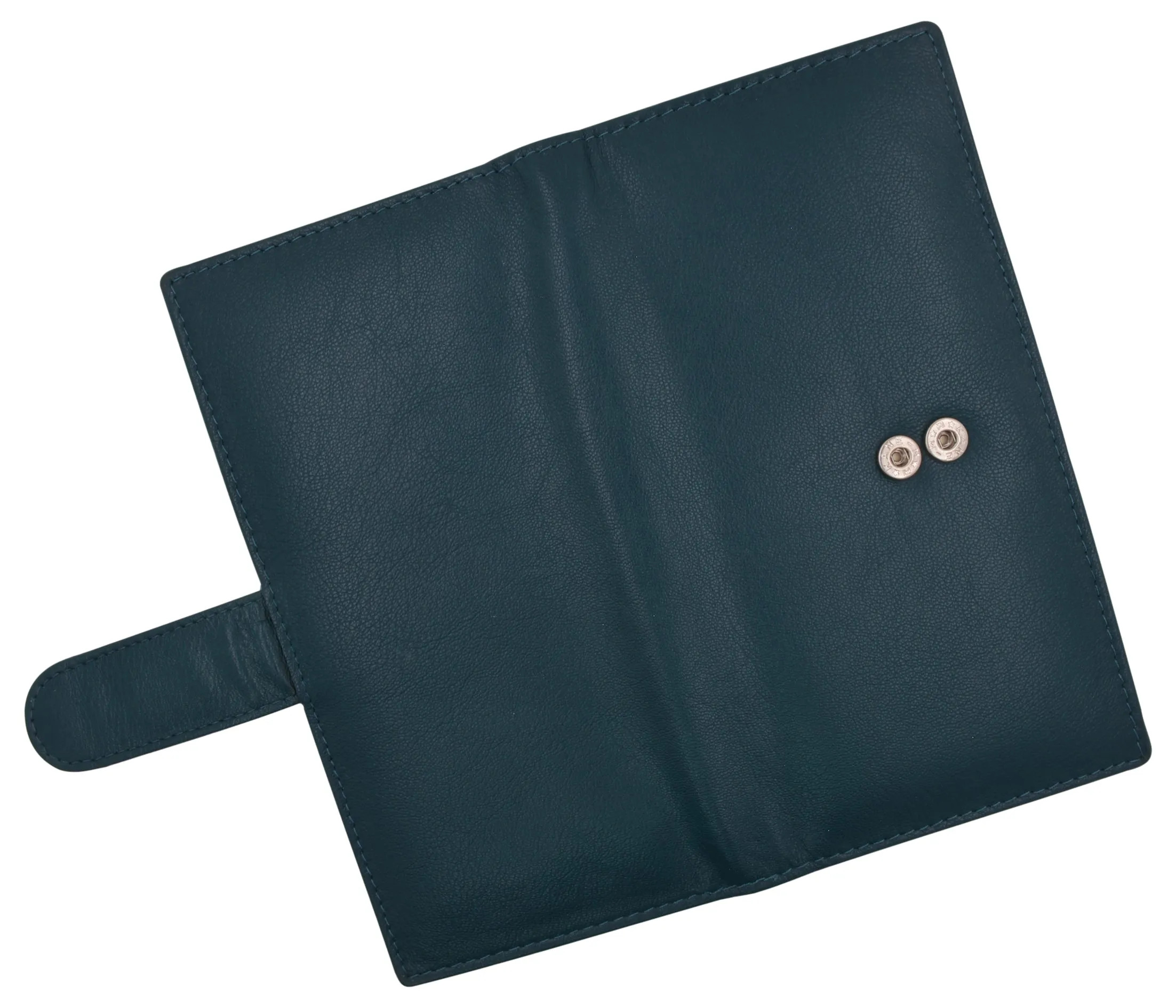 Genuine Leather Basic Checkbook Holder with Snap Closure 157