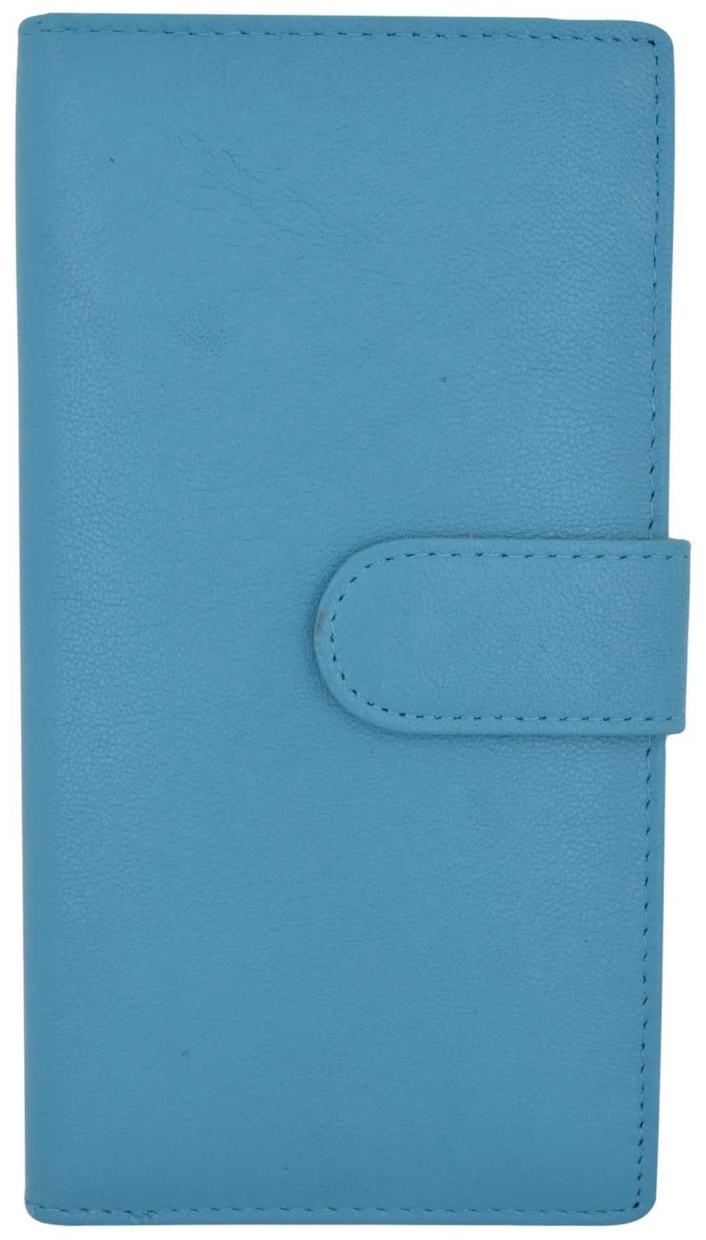 Genuine Leather Basic Checkbook Holder with Snap Closure 157