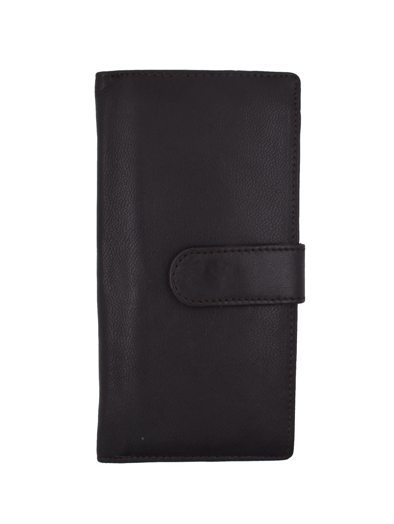 Genuine Leather Basic Checkbook Holder with Snap Closure 157