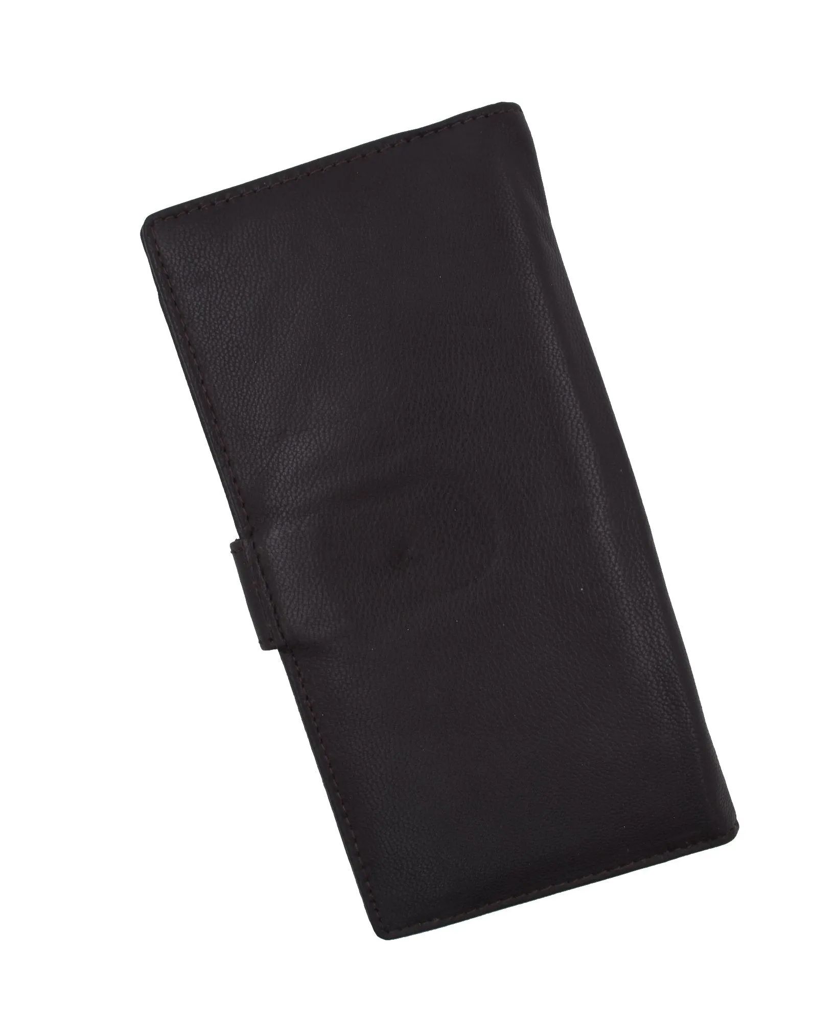 Genuine Leather Basic Checkbook Holder with Snap Closure 157