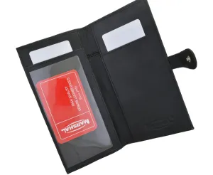 Genuine Leather Basic Checkbook Holder with Snap Closure 157