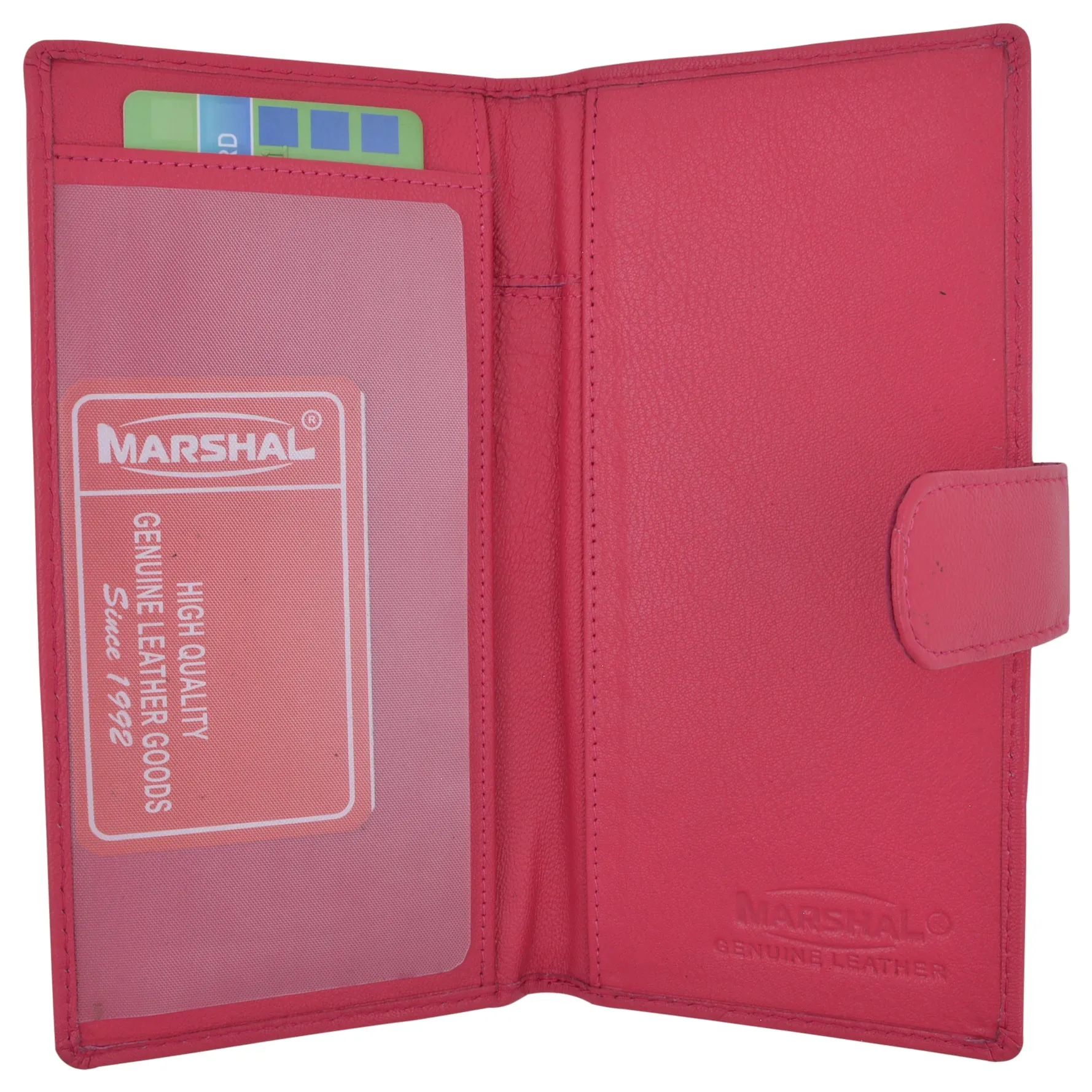 Genuine Leather Basic Checkbook Holder with Snap Closure 157
