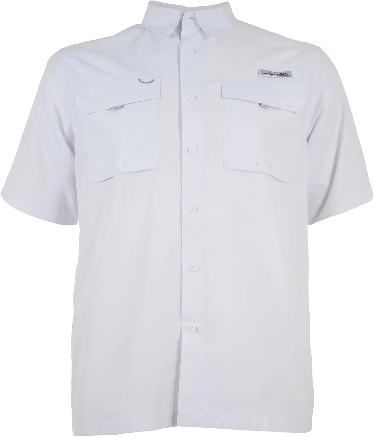 HABIT Men??s Fourche Mountain Short Sleeve River Guide Fishing Shirt - UPF 40  UV Protection