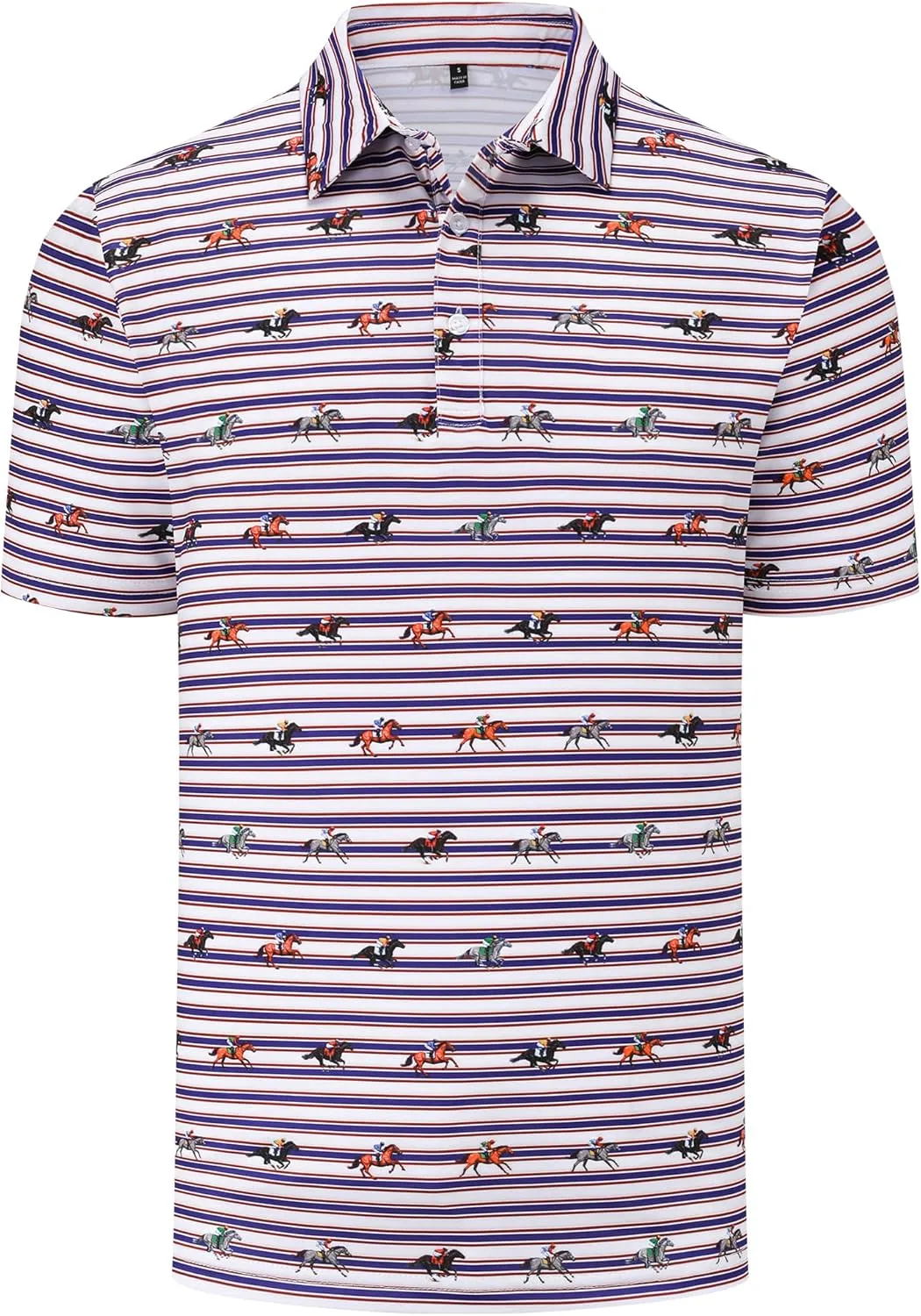 Mens Golf Polo Shirts Short Sleeve Dry Fit Performance Moisture Wicking Casual Funny Golf Polo Shirts for Men