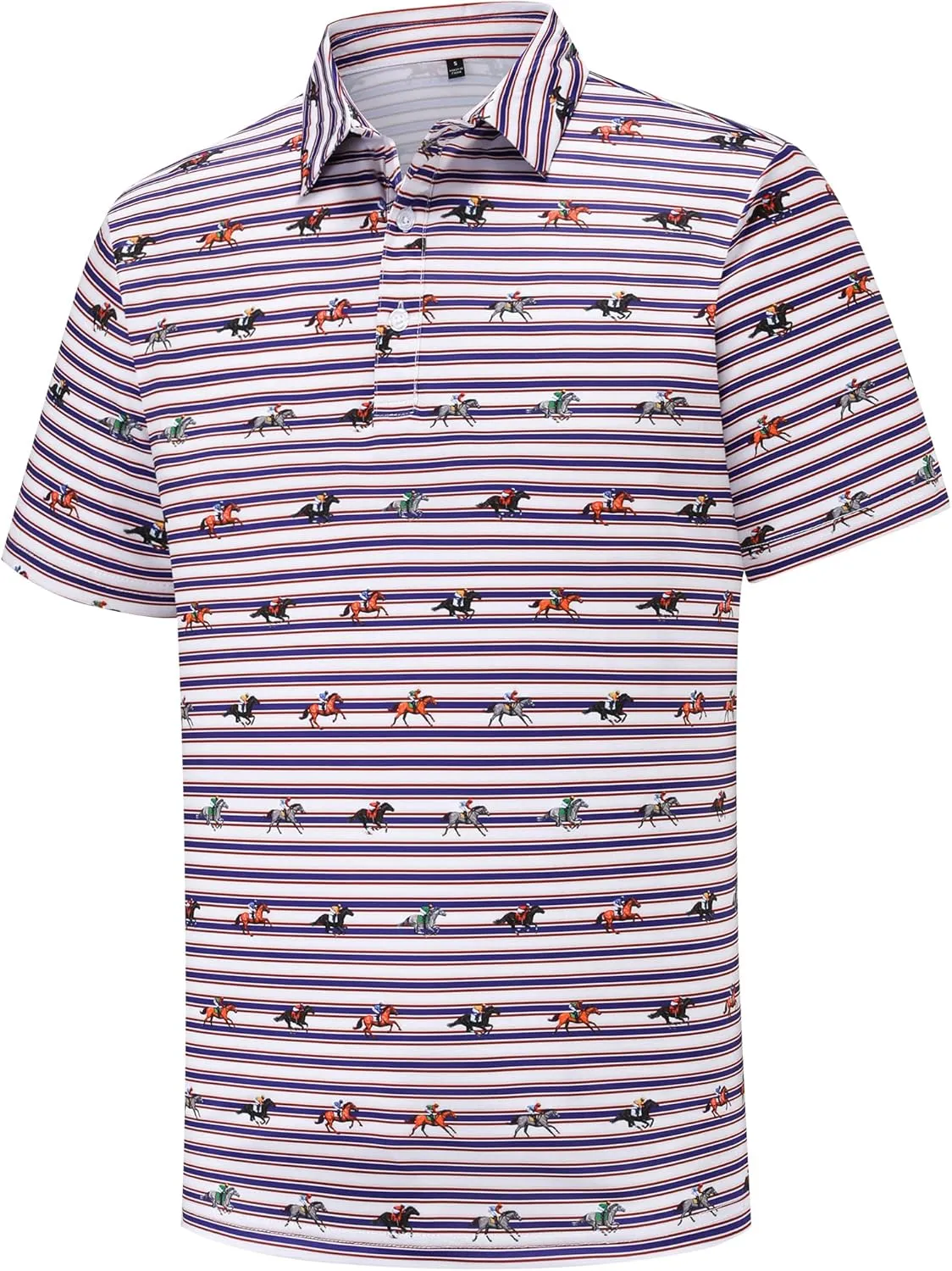 Mens Golf Polo Shirts Short Sleeve Dry Fit Performance Moisture Wicking Casual Funny Golf Polo Shirts for Men