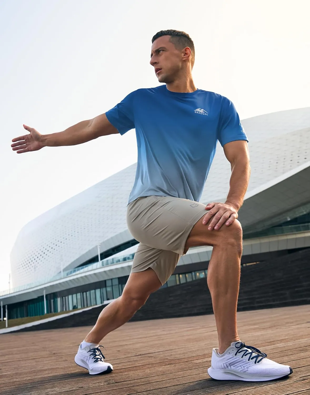 Men's UPF 50  Sun Protection Dry Fit Workout T-Shirts Rash Guard Swim Shirts Moisture Wicking Tee for Athletic, Beach, Hiking