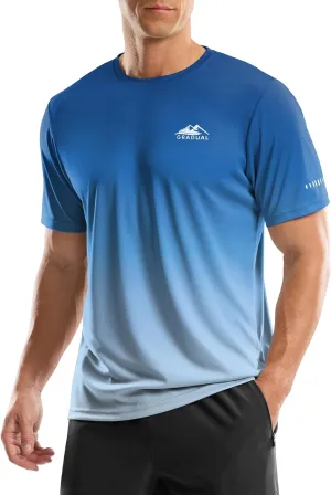 Men's UPF 50  Sun Protection Dry Fit Workout T-Shirts Rash Guard Swim Shirts Moisture Wicking Tee for Athletic, Beach, Hiking