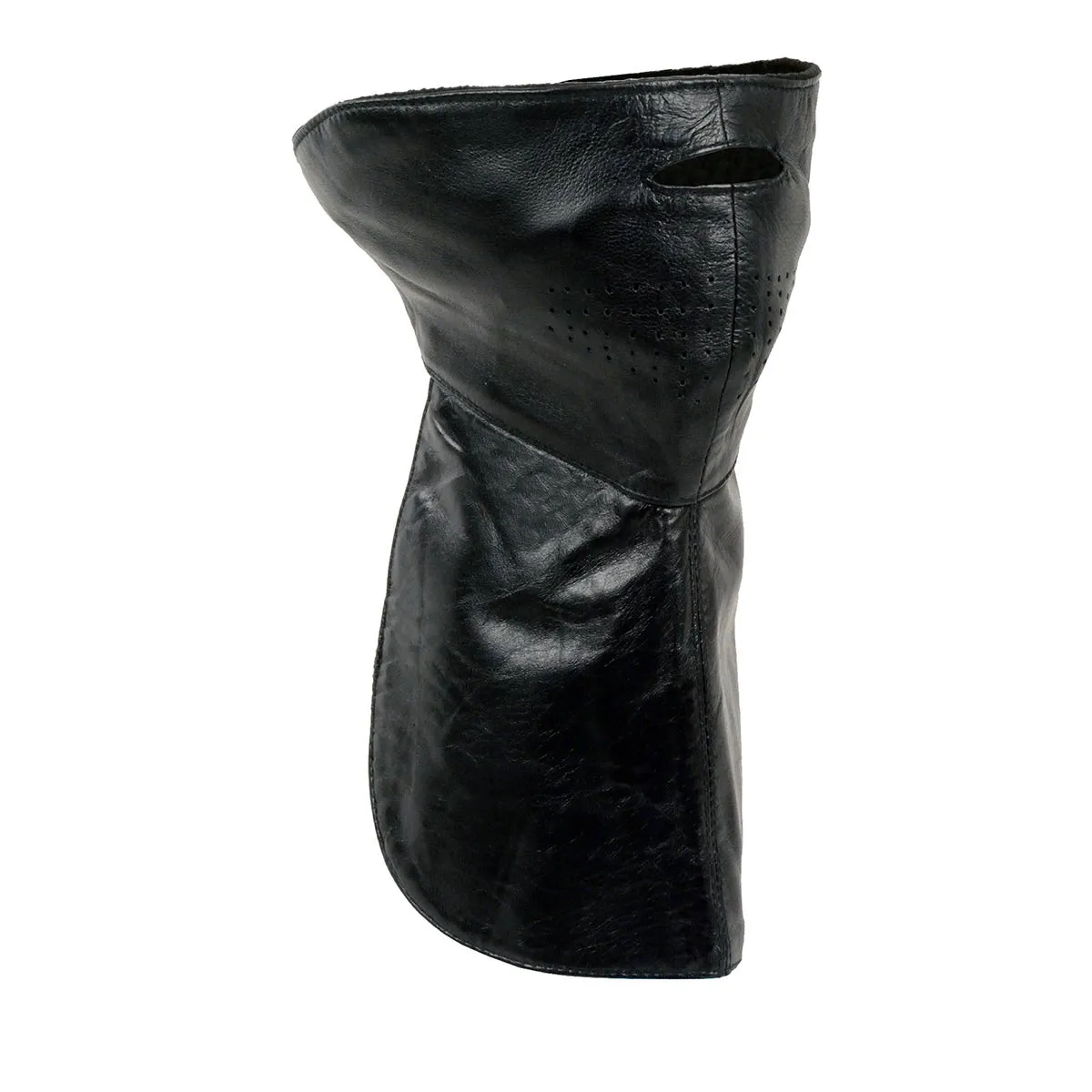 Milwaukee Leather SH162 Unisex Black Premium Leather Combo Neck Warmer
