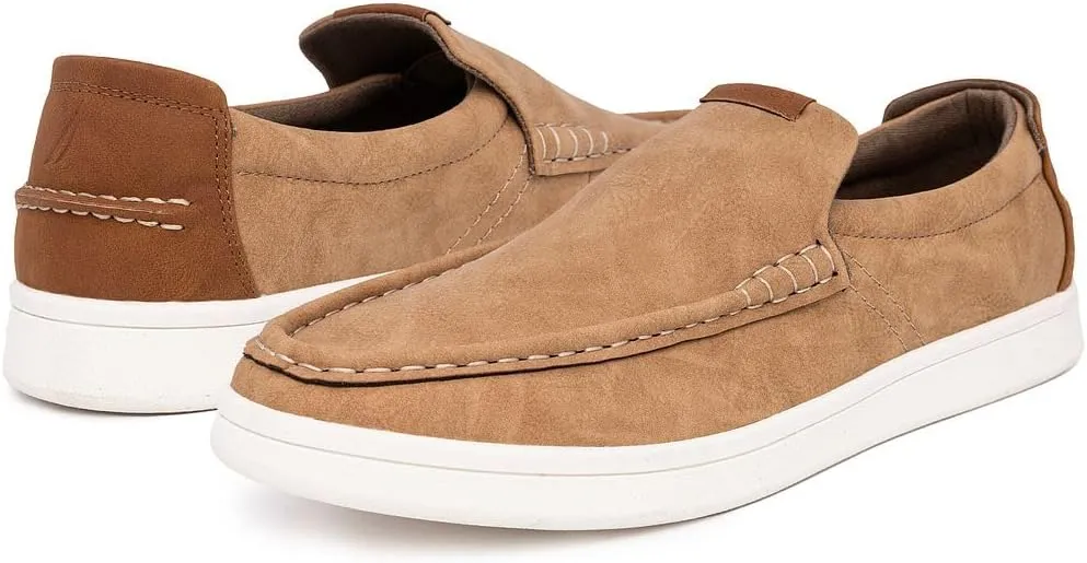 Nautica Men's Slip-On Loafers Casual Moc Toe Sneakers Boat Shoes Slipper for Men  Lightweight & Comfortable - Derwin