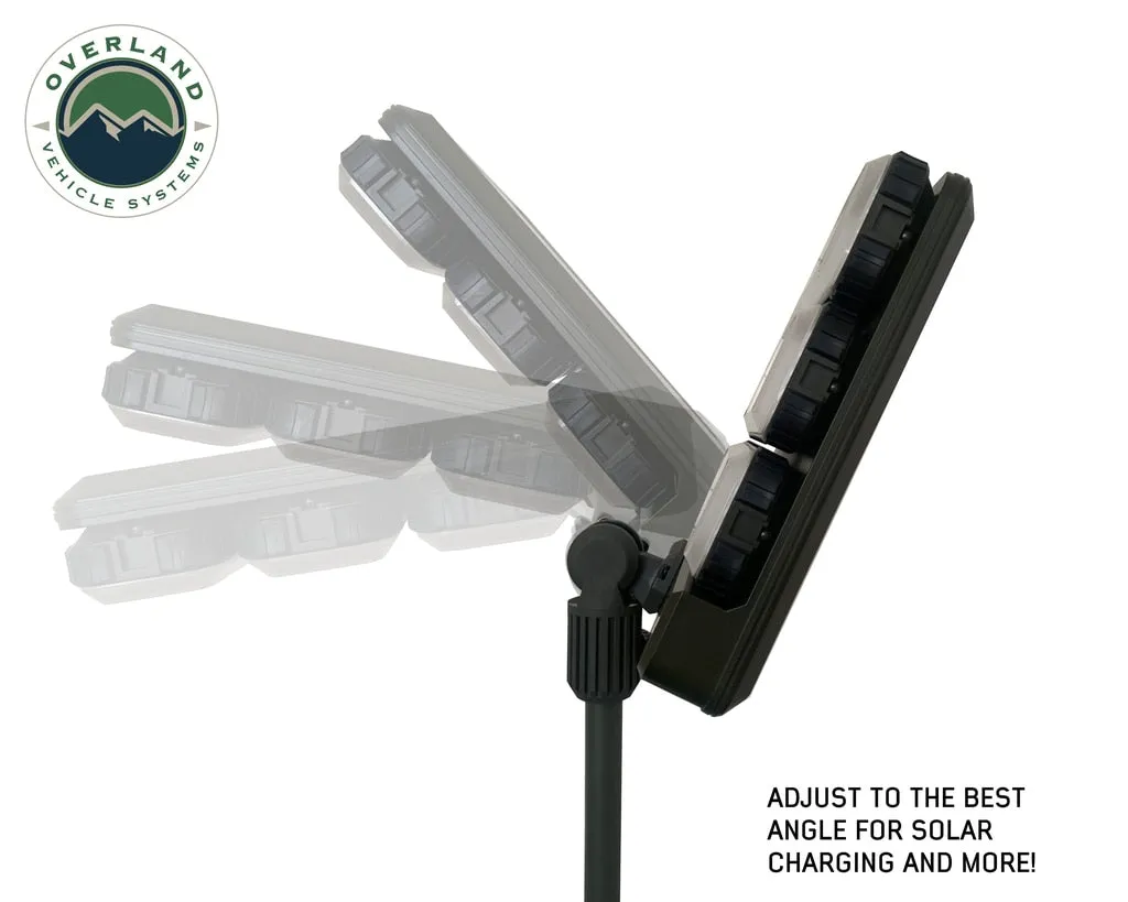 Overland Vehicle Systems Wild Land Camping Gear - ENCOUNTER Solar Powdered Camping Light with Removable Light Pods
