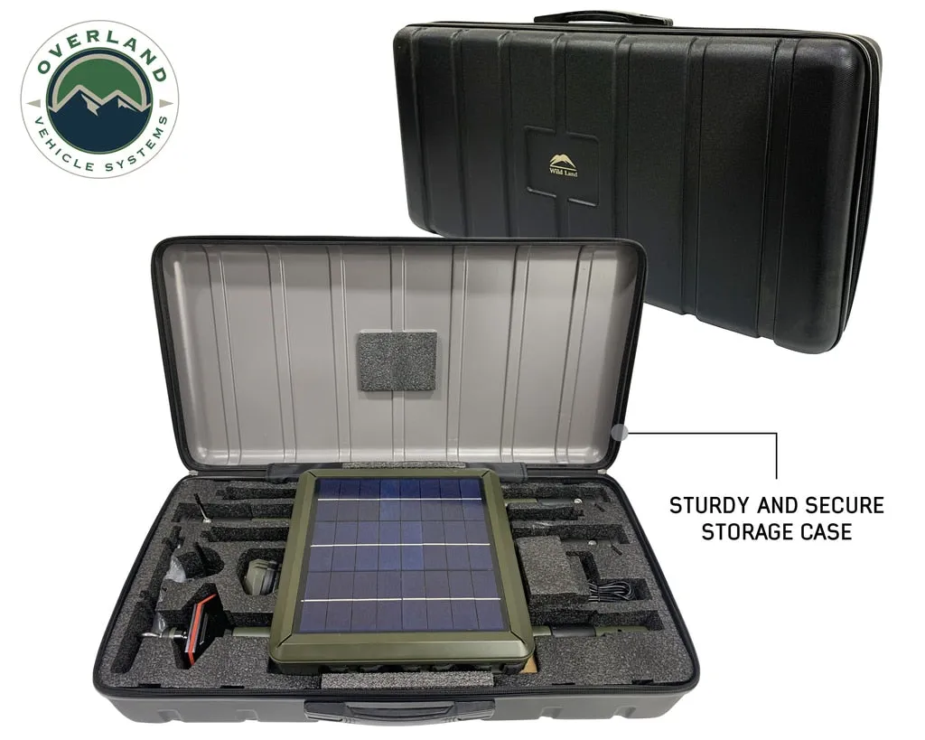 Overland Vehicle Systems Wild Land Camping Gear - ENCOUNTER Solar Powdered Camping Light with Removable Light Pods