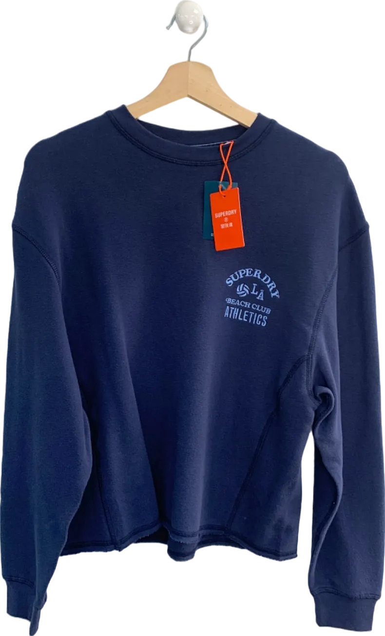 Superdry Navy Beach Club Athletics Sweatshirt UK XS