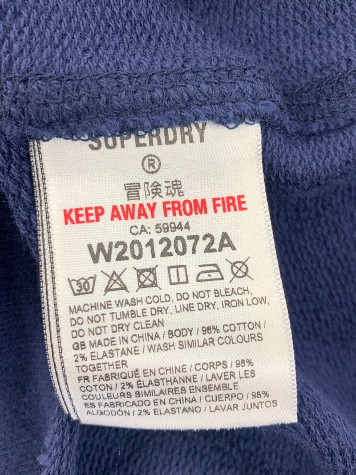 Superdry Navy Beach Club Athletics Sweatshirt UK XS